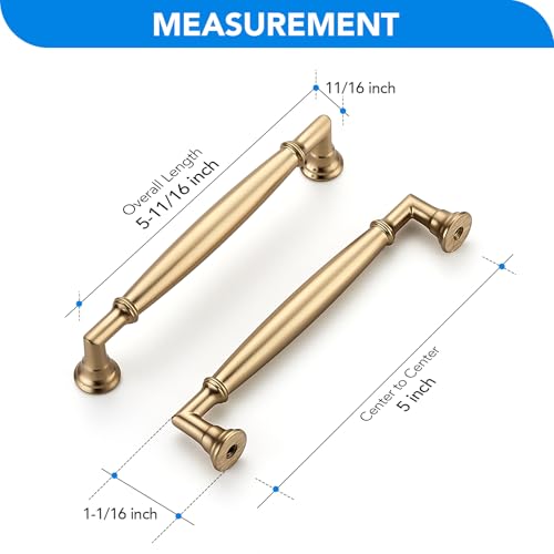HOME EDIT Champagne Bronze Cabinet Handles 5 Inch Pulls 5 Pack by HOME EDIT - Used condition - Image 2