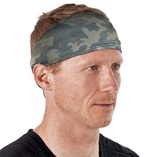 Mens Headband - Sports Running Sweat Head Bands - Athletic Sweatbands Hair Band for Workout, Basketball, Exercise, Gym, Cycling, Football, Tennis, Yoga - Performance Stretch Moisture Wicking Hairband