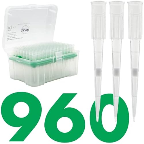Kashi Scientific 20 uL Universal Filtering Racked Laboratory Pipette Tips, Sterile Dnase/Rnase Free, Pyrogen Safe [20ul, Filtered, 960 Tips]