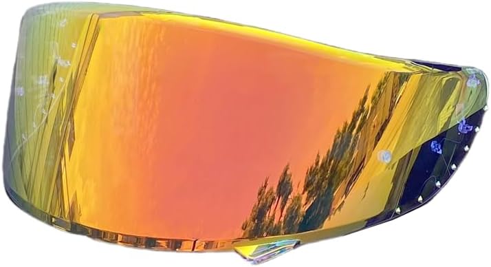 CWR-1 - Visera de repuesto para SHOEI Z7 NXR X-SPIRIT CWR-F X14 RF-1200 Face Shield Protección UV visera casco moto (Revo Clear Rojo-día y noche)