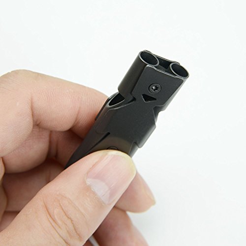 Binboll Stainless Steel High Decibel Outdoor Life-Saving Emergency Whistle(Double Tubes Whistle~Gun) #TOP5