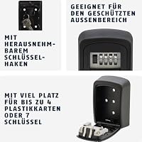 ABUS KeyGarage 707 - Schlüsselbox zur Wandmontage - für bis zu 7 Schlüssel oder kleine Wertgegenstände - Schwarz – Ansicht 3