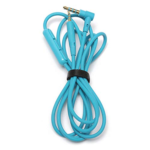 Tobysome QC25 Cable 3.5mm to 2.5mm Headphon Cord, Replacement Audio Cable Cord Wire for Bose QC25 QuietComfort 25 QC35 QC35II QC45 OE2 LIVE2 Headphones with Inline Mic Remote Volume Control (Blue)