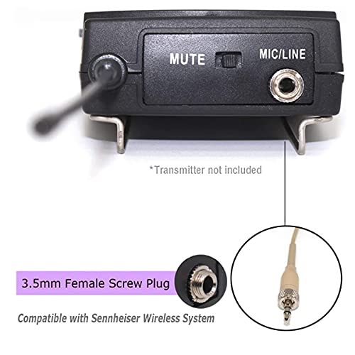 Xgwth Headset Microphone Single Ear Earset Headworn Over Ear Hanging Condenser Omnidirectional Mic Compatible With Sennheiser Wireless System Bodypack Transmitter 1.2M Cable 3.5Mm Female Screw Plug #TOP4