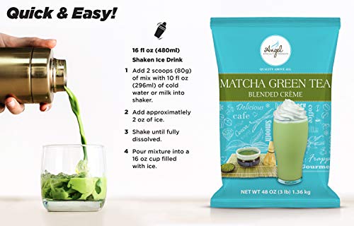 Angel Specialty Products Matcha Green Tea Blended Crème Mix [3 Lb] #TOP6