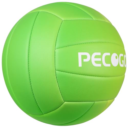 PECOGO Size 5 Volleyball - Durable PU Leather, Indoor/Outdoor. Soft Control, Great Airtightness for Training/Games. Ideal for All Ages