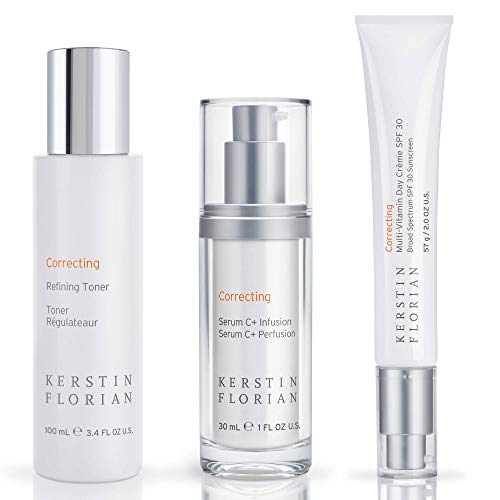 Kerstin Florian Correcting Refining Toner, Correcting Serum C Plus Infusion, Multi-Vitamin Day CrÃ¨me SPF 30 Set, Complete Anti-Aging Trio, Correcting Skincare Trio