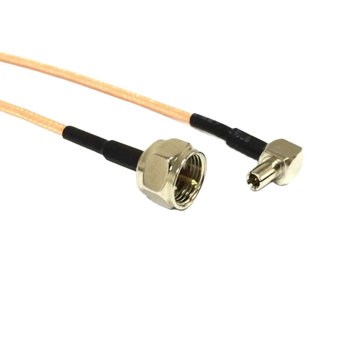 LIHUA 3G Modem Cable TS9 Right Angle Switch F Type Male Pigtail Adapter RG316 15/20/30/50/100cm(50cm)