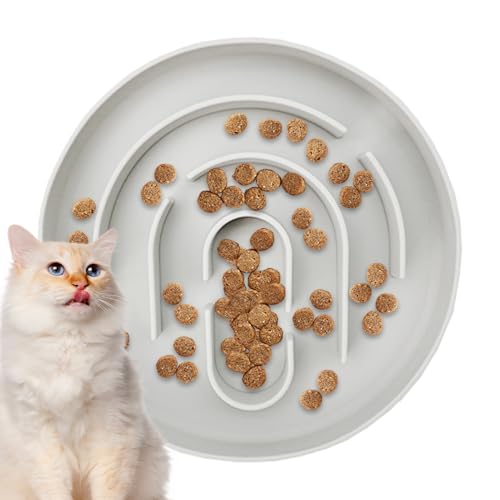 Katzenfutter-Labyrinth – Lustiger Puzzle-Futterspender für Katzen, langsamer Futternapf | Katzenfutter-Labyrinth-Spielzeug, interaktiver Katzen-Puzzle-Futterspender, Beschäftigungsspielzeug für Katzen