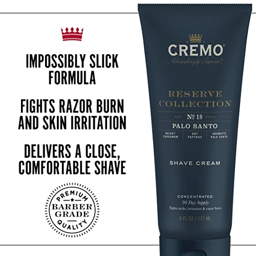 Cremo Barber Grade Palo Santo (Reserve Collection) Shave Cream, Astonishingly Superior Ultra-Slick Shaving Cream Fights Nicks, Cuts And Razor Burn, 6 Fl Oz (2 Pack) #TOP2