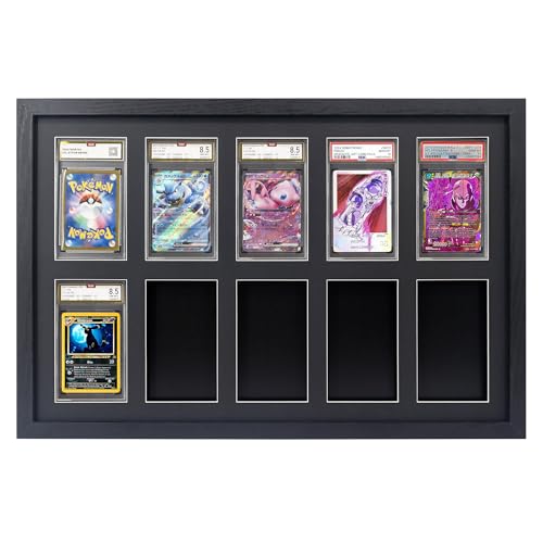 FramePro PSA Graded Card Display Frame, Wall Mount Baseball Trading Card Display Case ONLY fit for PSA Slabs, Display for Basketball Football Hockey Pokemon MTG Yugioh Cards 10 PSA by FramePro - Used condition - US$42.41