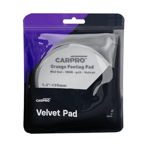 CARPRO Velvet Orange Peel Removal Pad (V2) - Upper Paint Layer Clear Coat 5 1/4" (Pack of 1)