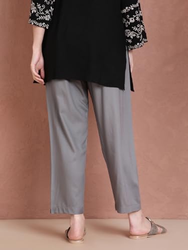 Image of TWIN BIRDS Women Viscose Kurti Pants | Straight Fit Ethnic Daily Trousers