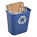 Rubbermaid Commercial Products Deskside Recycling Can, 10.25-Gallon/41-Quart, Blue Recycling Symbol, Plastic, for Bedroom/Bathroom/Office/Under Desk/Sink