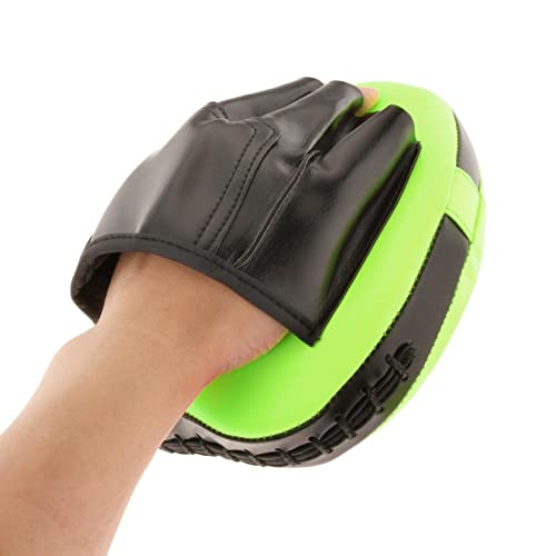 Boxing Punching MMA Mitts PU Leather Hand Target for Thai Kick Karate Green, 17x19 cm