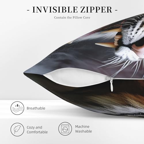 Housse de coussin tigre en velours pour rénover un canapé usé - 6