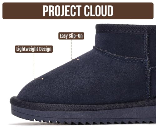 Image of Project Cloud Girls 100% Genuine Leather Non Slip Fur Lined Ankle Boots