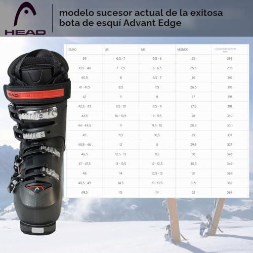 Miniatura 6 de Head Edge Lyt Rx Hv - Botas De Esquí Alpinas Para Hombre Mp26.0 26.5 Eu40.5 41, Flex 80, Para Principiantes Y Avanzados