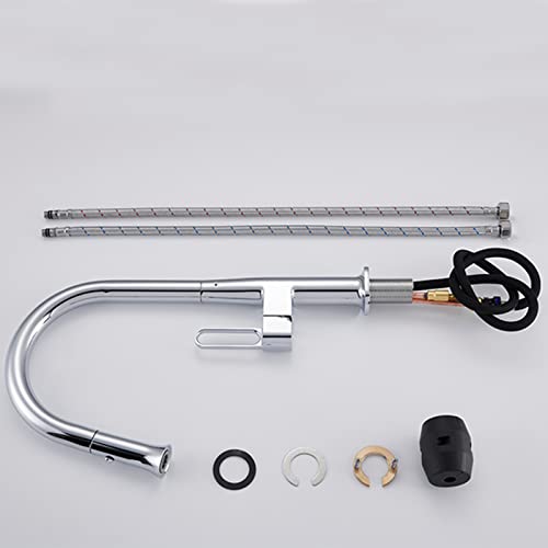 Robinet de cuisine avec douchette extractible à bec haut mobile