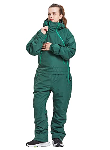 Bumdeep Womens One Pieces Ski Suits Jumpsuits Snowsuits Snowboard Jackets Waterproof(Green,S) #TOP6