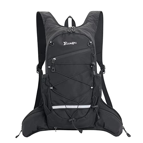 Lixada Mochila de ciclismo de 8 l, ligera, bolsa de viaje para deportes al aire libre para senderismo, ciclismo, senderismo, camping y maratón, Negro