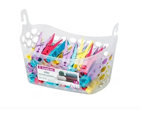 Cesto Multiuso para Prendedores Sanremo Cinza