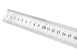 NEO TOOLS Precyzyjna linijka ze stali nierdzewnej o długości 50 cm, 75 cm, 100 cm, idealna do precyzyjnych pomiarów, miernika liniowego, wyraźnych oznaczeń i otworu ułatwiającego przechowywanie (50 cm