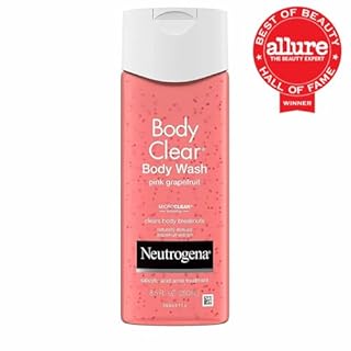 Neutrogena Body Clear Acne Body Wash Pink Grapefruit - Salicylic Acid Formula for Breakout Treatment, Exfoliating Cleanser for Clear Skin, 8.5 fl. oz. Bottle, 3-Pack