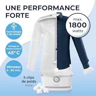 CLEANmaxx Appareil de repassage automatique de chemises pour sécher et défroisser les chemises et les chemisiers | Accessoire pour pantalons est inclusif | Innovante et douce aux vêtements