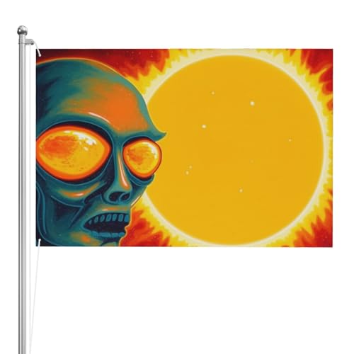 Drapeau solaire extérieur grand format 1,2x1,8 m | Bannière murale double face