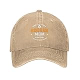 in My Soccer Mom Adjustable Baseball Cap Washed Denim Distressed Dad Hat for Men Women Vintage Cowboy Outdoor Sports Hats Natural