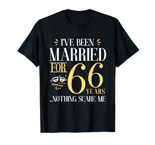 Celebrating 66th Years Of wedding anniversary Couple His/Her Camiseta