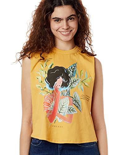 Regata,Regata Estampada,Colcci,feminino,Amarelo,M