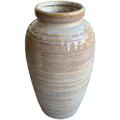 Hill Interiors Sabbia Collection - Maceta de ánfora (30 x 17 x 17 cm), color marrón