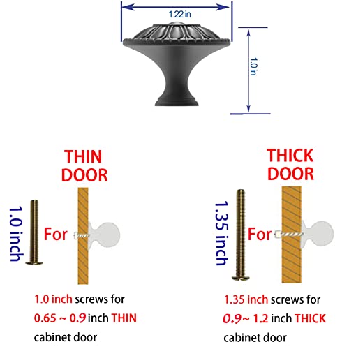 trust4care-4-Pack-of-Matt-Black-Kitchen-Cabinet-Knobs-Pulls-Matte-Round-Farm-House-Dresser-Knob-Drawer-Handles-for-Vintage-Closet-Door-Victorian-Floral-Pattern trust4care 4 Pack of Matt Black Kitchen Cabinet Knobs Pulls Matte Round Farm House Dresser Knob Drawer Handles for Vintage Closet Door Victorian Floral Pattern