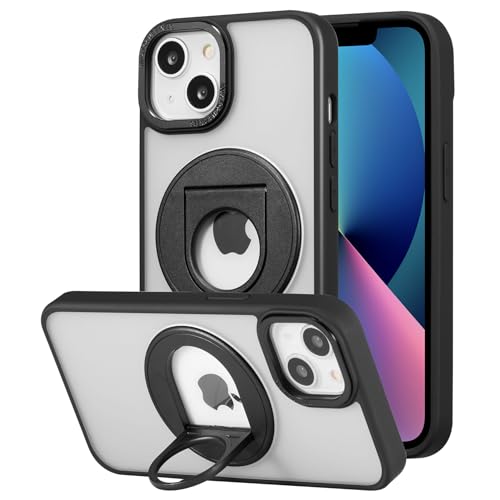 Coque iPhone 16e translucide avec béquille rotative noire par ZCDAYE