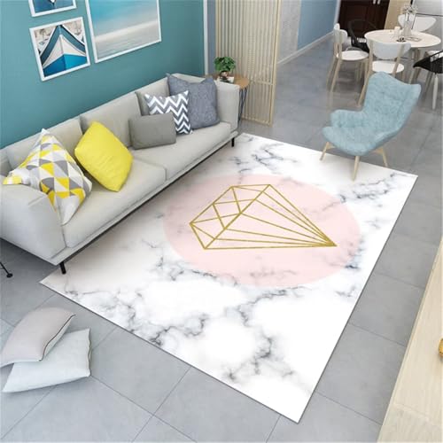 Tapis pastel de salon style moderne 60x120 cm grand format multicolore - 2