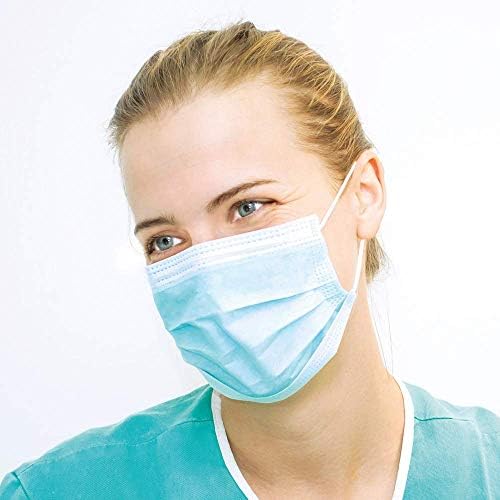 KEPLIN 50pk Surgical Type IIR Childrens Face Masks | 3 Layer Medical Grade Fluid Protection Masks | 98% BFE, EN14683 CE Verified | Comfy, High Breathability, Non-Sterile, Disposable Face Covers (Blue)