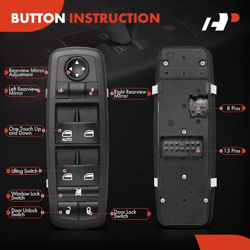 A-Premium Front Left Driver Side Power Window Switch by A-Premium - Used condition - Image 4