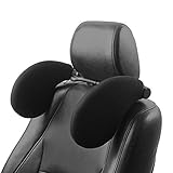 KOMFORT & ERHOLUNG: Das Auto-Sitzkissen stützt den Kopf und Nacken bequem auf der Seite, entspannt die Muskeln und beugt Nacken-tropfen vor, die durch längeres Beugen Schmerzen verursachen können. Zugleich beschützt es den Kopf die anders gegen die Autotür oder Fenster schlägt