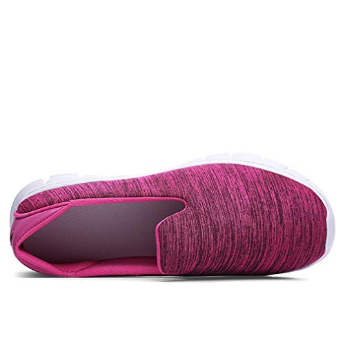 Women's Walking Shoes Slip On Fashion Sneaker With Support Flats (5.5, Purple) #TOP2