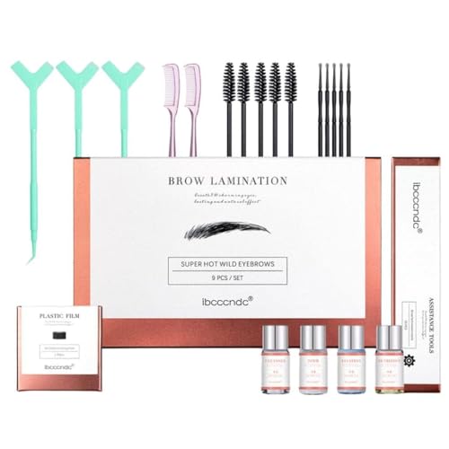 WANGCL Brow Lamination Eyelash Lifting Kit Eyebrow Long Lasting Fuller Brow Perm Shaping Styling Kit with Cotton Swab Tool with Styling Stick Starter Kit