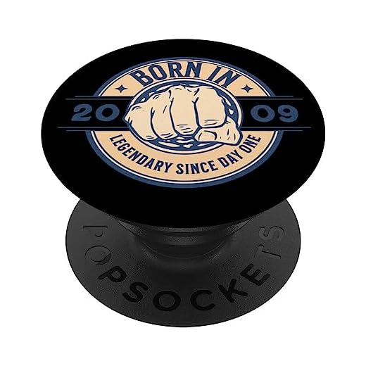 Nacido en 2009 Leyenda desde 2009 Vintage Cumpleaños Retro PopSockets PopGrip Intercambiable