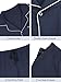 Reliwel Men's Cotton Pajamas Set Short Sleeve and Long Pants Pjs Two Pieces Fashionable Loungewear with Pockets,Navy Blue,M