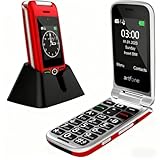 artfone G6 Pro Red - 4G LTE Flip Phone Unlcoked丨Cell Phone for Seniors丨2.4