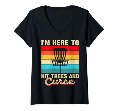 Donna Divertente disco giocatore di golf frisbee amante del disco atletico golfista Maglietta con Collo a V