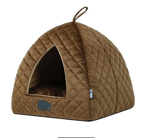 犬 ベッド犬用ベッド犬 猫 ベッド ペットハウス 猫ベッド猫洞窟ベッド猫ベッド屋内猫用屋内猫ハウス猫小屋半密閉型猫ベッド暖かい家 犬 クッション猫 クッション(C,48*48*48cm)