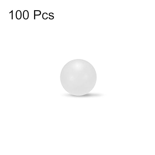 Miniatura 10 de uxcell Bolas plásticas sólidas de los PP de 23.0 ft m, bola del rodamiento de la precisión 100pcs