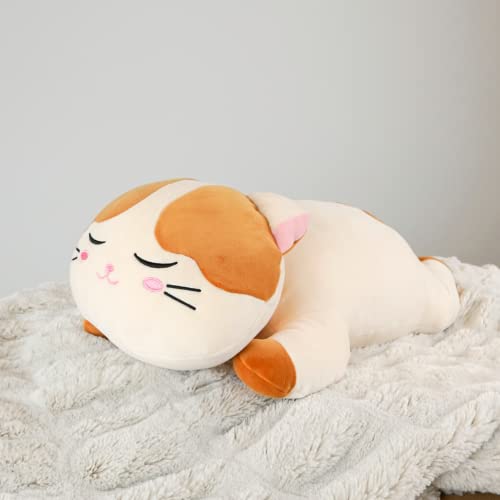 Nalo 3.5Lb Cute Cat, Weighted Stuffed Animals, Cat Plush, Stuffed Animals, Cat Pillow, Weighted Plush, Adorable Throw Pillows, Kids Plush Toy Pillows, Plush Toys Gifts For Boys Girls Adults, 16Inch #TOP5
