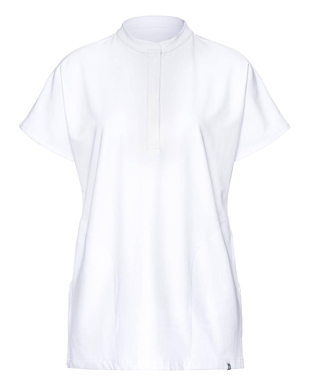 CLINIC DRESS Schlupfkasack I kaere I Damen-Kasack Pflege Arbeitskleidung I Stehkragen | Länge ca. 70 cm | Kurzarm I Industriewäsche geeignet | bis 75 Grad waschbar |